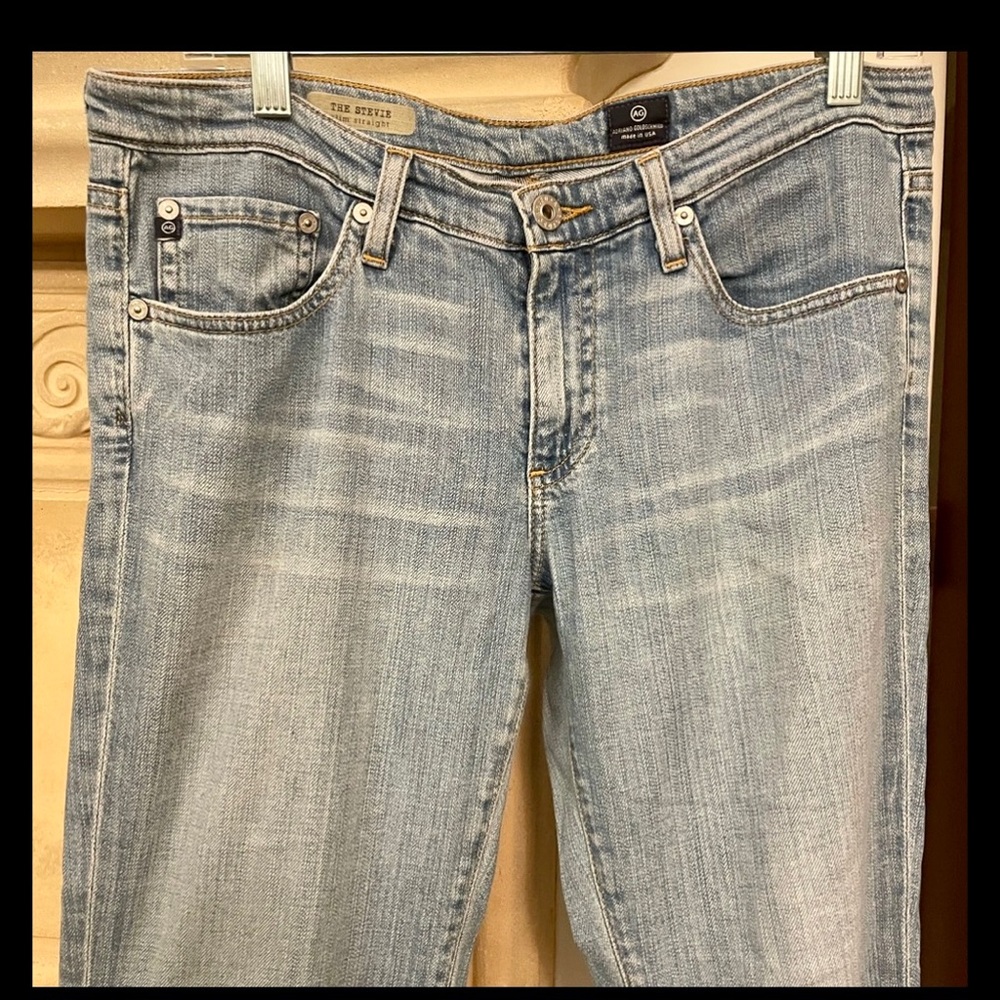AG The Stevie Slim Straight Jeans light denim blue wash - Picture 2 of 11